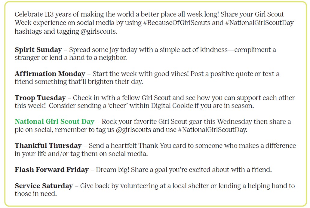 Girl Scout Week